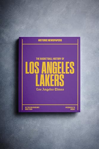 Signature gifts Los Angeles Basketball Newspaper History Book,Personalized A3 Large Deluxe Hardcover - LA Basketball Fan - Keepsake Gift - Name Printed on The Front Cover (Lakers)