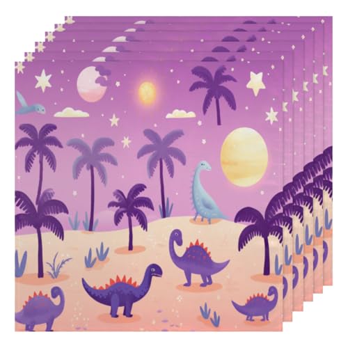 Servilletas de Tela Dinosaurio Multicolor Set x6 miniatura 1
