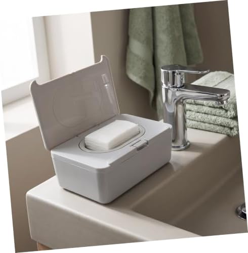 DEEPCRAFF Refillable Wipe Container with Sealing Design Lid and Leakproof Rim, Plastic Wet Tissue Holder for Bathroom and Kitchen, Easy to Access and Prevents Tissues from Bunching - 5