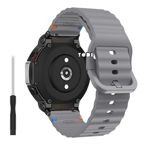Image of YODI Strap Band Compatible with Amazfit T-Rex 2 Smartwatch Only Soft Silicone | Nylon | Chain | Leather Watch Straps with Installation Adjuster Tool For Amazfit TRex 2