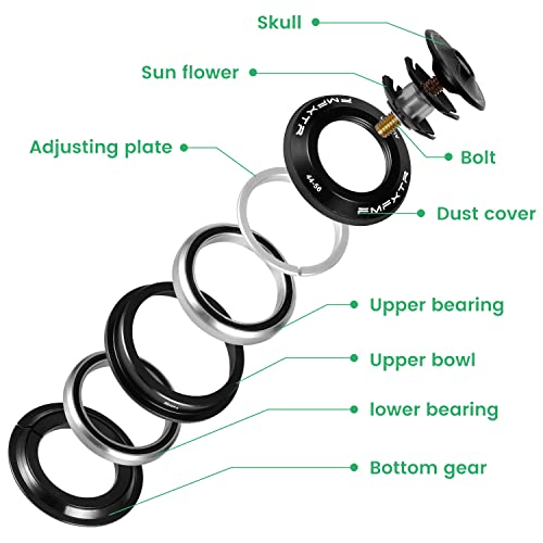 Yeenor Bicycle Headset, Sealed Bearings Lightweight Bike Headset, 44-56Mm For Mountain Bike/Road Bike Straight Tapered Tube Frame Fork Bearings Bicycle Accessory #TOP1