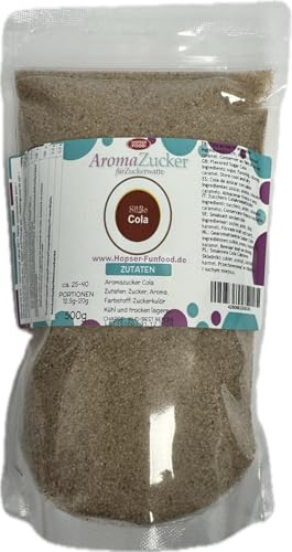 Premium Farbzucker 500 g Aromazucker für Zuckerwatte Bunt Zuckerwattezucker (500 g, Cola)