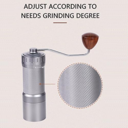 Premium Manual Coffee Grinder - 38mm Stainless Steel Cone Burr, Adjustable 0-72 Grind Size for Espresso & Pour Over, Durable Hand Mill for Coffee Lovers