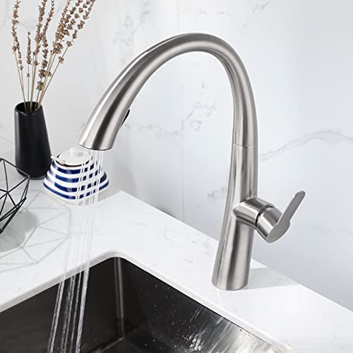 Robinet de cuisine extractible pour stopper les éclaboussures