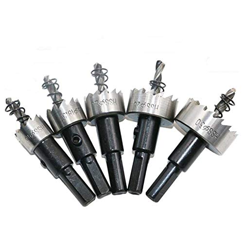 Set de 5 brocas de acero rápido HSS, 16 a 30 mm miniatura 1