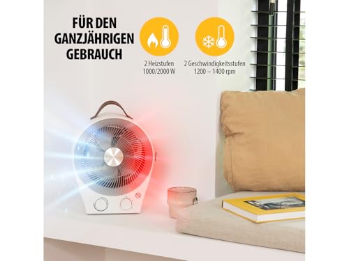Miniatura 5 de Tristar Ka-5140 Calefactor Y Ventilador 2 En 1 De Aire Frío Y Caliente, 2000 W, 4 Modos De Funcionamiento, 75 De Oscilación, Protección Contra El Sobrecalentamiento, Asa Incluida