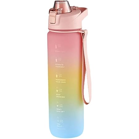 Amazon Ladruph 1リットル 水筒 直飲み ウォーターボトル コップ 子供こども 男の子 ボトル 大容量フィルター付き Bpaフリー プラスチック 軽量 携帯便利 耐冷耐熱 透明おしゃれ シンプル アウトドア スポーツ 登山用 キャンプ ランニング ジム キッチン用品 1c 水筒