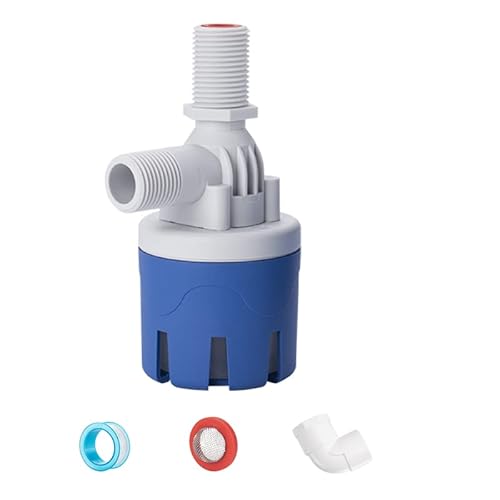 LCAUTOMATA 1/2'' Water Float Shut Off Automatic Filling Valve Water Tank Reservoir Overfill Stop (1/2'' Up Inlet)