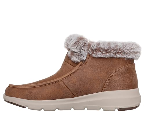 Skechers Donna Slip-Ins: Glacial Ultra - Cozy Getaway Shoes In Nocciola, Taglia 36, Vegan - 5