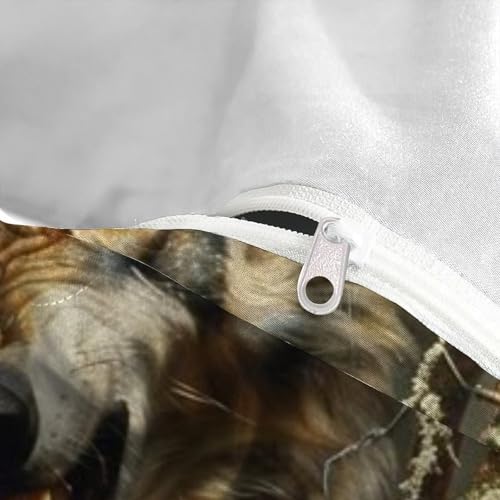 Housse de couette double loup microfibre pour lit d'ado facile à laver - 5
