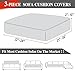 LA MEACK Couch Cushion Covers Seat Cushion Cover Stretch Couch Cover Separate Sectional Sofa Slipcovers Furniture Protector(3 Pieces for Seat or Sofa Backrest, Light Grey)