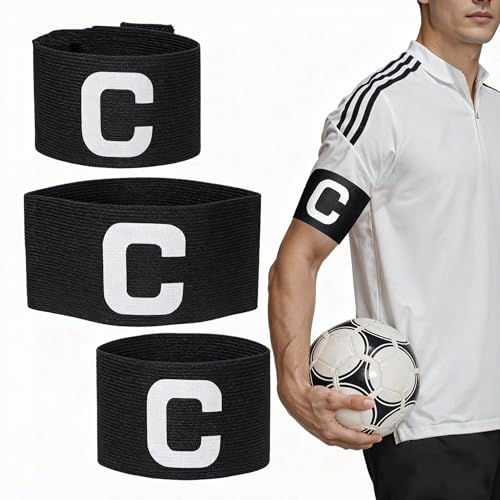 Kisangel Adjustable Soccer Captain Armband Anti-Drop Football Rugby Basketball Team Sports Band Comfortable Fit for Adults and Youth