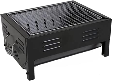 Barbecue à charbon portable compact avec poêle de cuisine outdoor
