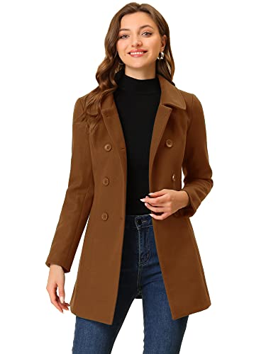 Allegra K Damen Trenchcoat Erbsenmantel