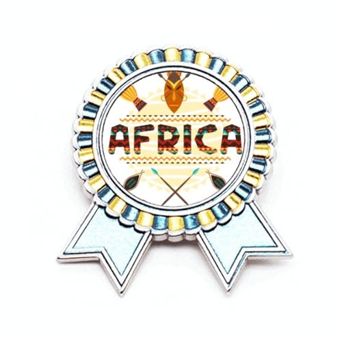 Broche totem texte africain métal M bijou de sac et vêtement ethnique original
