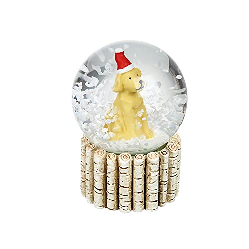 Heaven Sends Miniature Santa Dog Christmas Snowglobe