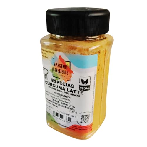 Golden Milk | Cúrcuma Latte en Polvo 140 g | Mezcla con Canela, Jengibre y Cardamomo | Leche Dorada Instantánea | Superalimento Gourmet Alternativo al Café