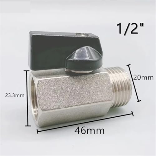 Mini válvula de bola de latón con rosca 1/8" para regular aire comprimido 7