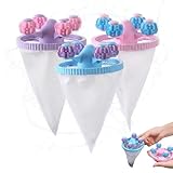 3 Pezzi Acchiappa Peli per Lavatrice, Riutilizzabile Palline Lavatrice Cattura Capelli Rimuove peli e lanugine dai vestiti e raccoglie peli di animali detriti nella lavatrice(Blu, rosa, viola)