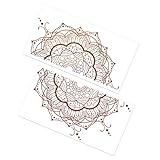 NUOLUX 2個 マンダラ壁ステッカー 自粘式 壁用デコレーション リビングルーム 寝室用 剥がせる再利用可能 高耐久製 繊細な模様でおしゃれな