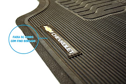 Jogo de Tapetes Automotivos Emborrachados Universal para Carros da Chevrolet GM - 04 peças 3 Jogo de Tapetes Automotivos Emborrachados Universal para Carros da Chevrolet GM - 04 peças - Imagem 3
