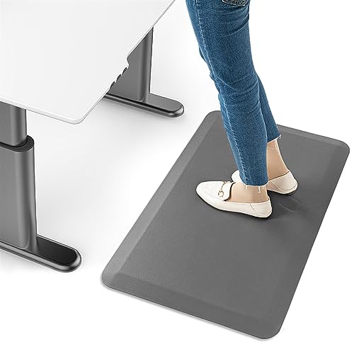 Tapis de cuisine en mousse grise rembourrée 43x60cm pour sol