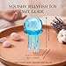 Glitter Jellyfish Squishy Fidget Toys, Slow Rising Stress Balls, 1 Pack Blue