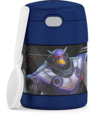 Image of THERMOS FUNTAINER Kids Food Jar with Spoon, 10oz, Lightyear | Kid-Friendly Stainless Steel Insulated Food Container, Keeps Food Hot or Cold Longer for School & Play, BPA Free