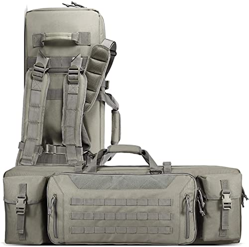 Tmendy Waffentasche Waffenkoffer Gewehrtasche Langwaffentasche/Futteral mit Aussentaschen Hält 2 Waffen, für Schießen,Jagdexpeditionen E,42inch Cover