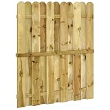 vidaXL Cancello da giardino 100 x 125 cm Legno Massello di Pino Verde, Cancello in pino, barriera esterna resistente all'umidità, ingresso rustico per giardino, porta ad arco in legno
