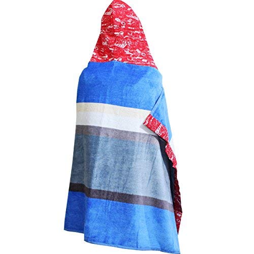 Serviette capuche enfants Wildcollect bleue pour sécher bébé rapidement sans frissonner