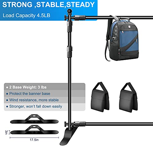 Fudesy Backdrop Banner Stand, 10X8Ft Heavy Duty Display Frame Stand, Adjustable Metal Telescopic Tube, Step And Repeat Background Stand Kit For Trade Show, Photography Photo Booth, Party,With Sandbags #TOP1