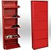 Hogar Decora Zapatero metálico de 5 Puertas Rojo