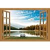 Amazon.com: WRIGAEL Fake Window for Walls Faux Window Decal Windows ...