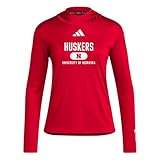 adidas Women's D4T University of Nebraska Lightweight Hoodie, Team Power Red/White/Ncaa Nebraska, X-Large/Tall
