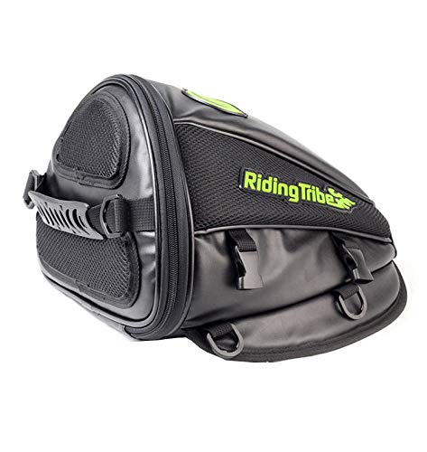 Surla Motorcycle Backrest Saddle Storage Bag Multifunctional Large Capacity Waterproof PU Leather Tank Bag Motorbike Rear Seat Light Tail Bag