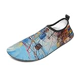 Scarpe acquatiche da donna e da uomo, scarpe da spiaggia ad asciugatura rapida, a piedi nudi, scarpe acquatiche, colori fili, scarpe sportive, scarpe da trekking, Pittura Colore dei Fili, 8 Women/8