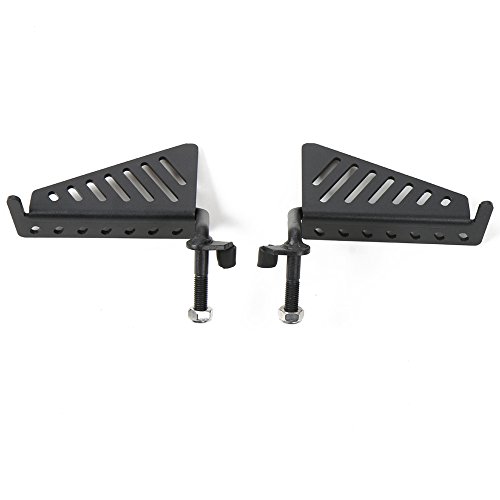 Jecar Exterior Front Foot Pegs Metal Foot Step For 2007-2018 Jeep Wrangler Jk Jku, 2018-2020 Jeep Wrangler Jl Jlu & 2020 Jeep Gladiators Jt, Black #TOP1