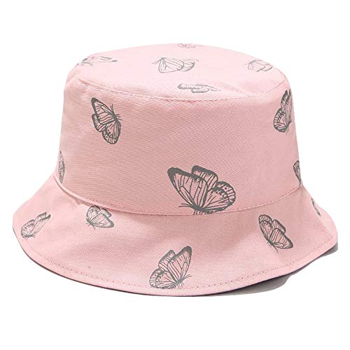Umeepar Sombrero unisex reversible plegable para playa, sombrero de pescador para hombres y mujeres - rosa - M Cover