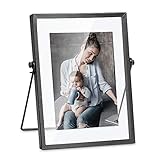 AceList 5x7 Picture Frame Collection Black Metal Floating Frame for Wedding, Bedroom, Home, Office Decor