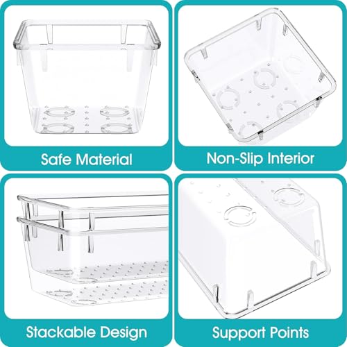 StorMiracle 33 PCS Clear Plastic Drawer Organizers Set, 4 Size Desk Drawer Organizer Trays for Makeup, Jewelry, Kitchen Utensils, Gadgets and Office Accessories by StorMiracle - Image 3