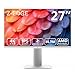 Produktbild Z-Edge 27 Zoll 4K Monitor UHD 3840x2160 IPS Panel 60Hz LED Monitor, 250 cd/m² Helligkeit, HDR10, FreeSync, Flimmerfrei, HDMI x2, DisplayPort x2, Höhenverstellbar Neigbar Schwenkbar Pivot, Weiß