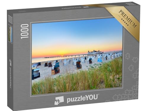 puzzleYOU: Puzzle 1000 Teile „Morgenzeit am Ostseestrand, Ahlbecker Seebrücke“ – aus der Puzzle-Kollektion Usedom