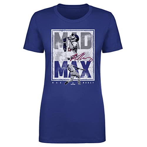 500 LEVEL Max Muncy Women's T-Shirt (Women's T-Shirt, X-Large, Royal Blue) - Max Muncy Los Angeles Mad Max WHT