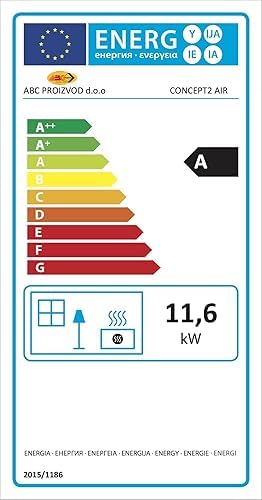 Foto von Kaminofen mit Backfach und Herdplatte mit Glaskeramik ABC Concept 2 Air Rechts Mehrfachbelegung Holzofen 11,6 kW Kamin Ofen Holz Werkstattofen Schwedenofen Hüttenofen Heizofen Holzofen