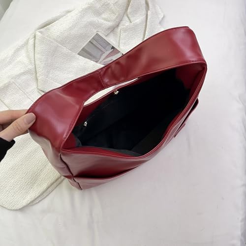 Image of Tote Bags for Women,Faux Leather Shoulder Hobo Purse Soft Slouchy Work Handbag for Work Travel 2pcs