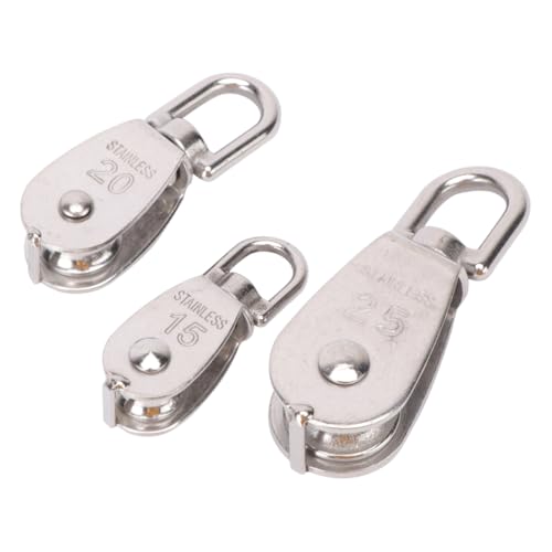 CIYODO Pulley Wheel 15/20/25mm Single Pulley Stainless Steel Single Swivel Pulley for Industrial Use