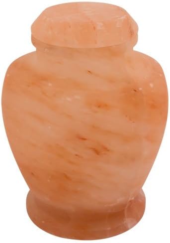 Carpel Himalayan Rock Salt Biodegradable Urn for Ashes, Eco Urn for Sea or Earth Burial, Adult Sized Cremation Urn, 10.5 Inches High