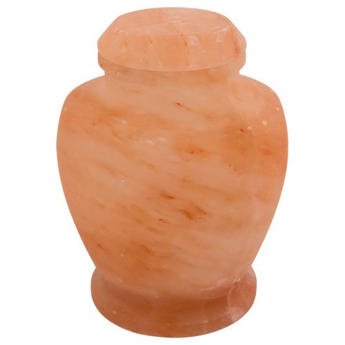 Carpel Himalayan Rock Salt Biodegradable Urn for Ashes, Eco Urn for Sea or Earth Burial, Adult Sized Cremation Urn, 10.5 Inches High