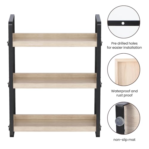 HNRLOY Bathroom Counter Organizer,Bathroom Countertop Organizer,Counter Shelf,Countertop Storage,Organization and Storage,Makeup Shelf,Sink Caddy(Burlywood 3 Tier) by HNRLOY - Image 6